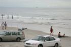 Beach on a rainly day