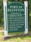 Welcome to Bluffton Sign on Rout 46 Historic Bluffton
