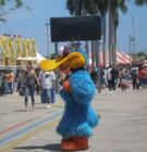 Our friendly Miami Youth Fair mascot wasn't complaining of the heat...what a sport!