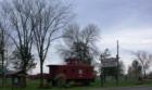 Public park and caboose in Barronett, Wisconsin