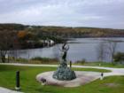 Saint Croix Falls, Wisconsin panorama in autumn