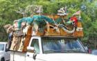 colorful maui cruiser that frequents Makena Beach