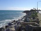 On the rocks at Santa Monica Beach - Dominic Naidoo Santa Monica Real Estate Expert