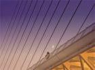 Bridge with Girl and Moon--David Gendron