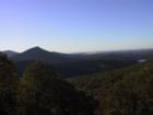 Burnt Mountain overlook view of Sharptop Mountain and Lake Grandview, in the mountainous northeastern portion of Pickens County.
