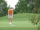 Golfer Putting the Green at Carolina National Winding River Plantation, Bolivia, North Carolina