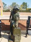 Another amazing Glen Ellyn statue of a boy and his dog in front of the Glen Ellyn Fire Station at Main and Pennsylvania.