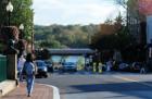 Looking down Wisconsin Avenue to the Potomac River and Virginia.