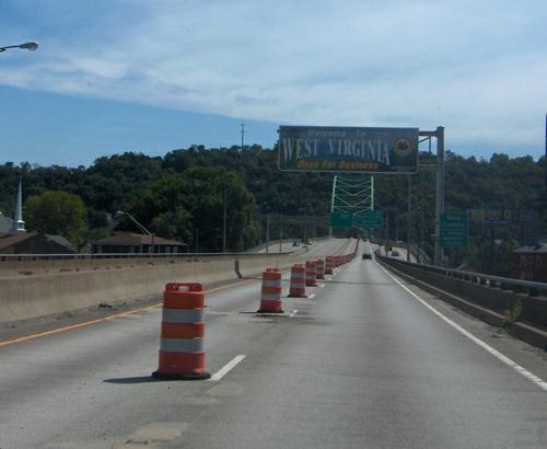 Entering Wheeling from
