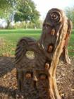 A bench at Snail's Crossing Park in Riverwest, an eclectic neighborhood just north of Milwaukee's downtown.