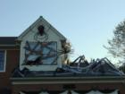Halloween in Bel Air -- Spiders on the roof of a Bel Air, Maryland home.  