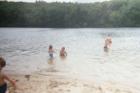 Kid's swimming at Sandy Beach-Lake Maspenock