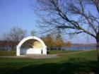 The Hudson bandshell overlooks the scenic Saint Croix river.