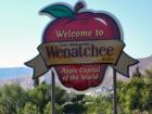 Welcome to the Apple Capital of the World!  This sign is located at the north entrance to the city, where the Wenatchee River enters the Columbia River.