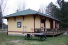 Restored Soo Line depot building in Gordon, Wisconsin