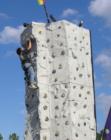 Rock wall at the Volusia county fair grounds.