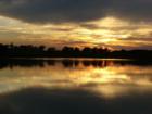 Sunset over a private lake just outside of Austin.