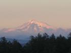 Mount Baker View from our Deck in Colwood, BC, a Westshore Community in Greater Victoria. Mount Baker is some 11,000 ft. plus in Washington State some 90 miles away from us!!