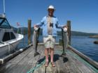 Sooke Salmon Fishing Charter in Sooke BC, Greater Victoria. Is that a Grin on Wayne's face or a Full Smile??