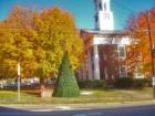 Photo of historical church in downtown Hillsborough close to Thanksgiving 2007.