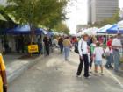 People shopping and enjoying the Red Stick Farmer's Market in Baton Rouge on Saturday in the Fall.