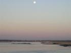 Full moon setting over Newburyport taken from Salisbury Beach. This was taken about 6:15 AM 