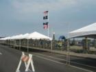 Tents setting up for the Seafood Festival Sept. 2007