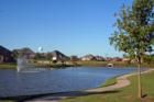 Walking trail around the lake at Steeplechase - Prosper