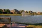 The trail along the lake at Steeplechase - Prosper