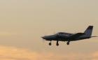 Plane landing at Embry Riddle Aeronautical University. I love the feeling evoked by this shot. It seems so peaceful as it floats in for a perfect landing. 
