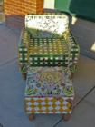 Tile chair and ottoman, Tucson, AZ