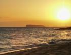 Molokini Island view in the sunset, taken from makena big beach Maui