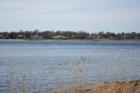 Shoreline view at the Rhode Island Audubon Environmental Education Center in Bristol, Rhode Island.