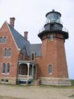 Lighthouse atop Mohegan Bluffs, Block Island, RI.