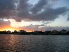 Sunset over the spectacular Gordon Lewis 18-hole golf course -- included with property ownership.
