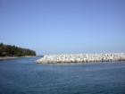 Breakwall at the Northport pier, Washington Island