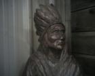 The wooden Indian at Panorama Orchard's store.