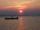 Sunset view from the shore.