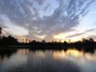 Spectacular cloud formation and lake reflection.