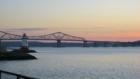 The Lighthouse and the Tappan Zee Bridge - a view from Sleepy Hollow at sunset
