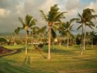 The golf course in Keahou, fronting the ocean.