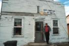 Memphis Realtor Joe Spake exiting the famous White Front Cafe, Rosedale, MS - Home of the Delta's best tamales!