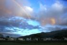 A storm in spring provides a magnificent rainbow at Eagle Ridge