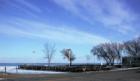 Winter scene at the marina across from Eddy's Lake Mille Lacs Resort
