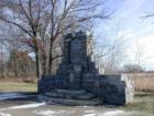 The "Izatys" historical monument marks the site of a major Sioux indian village in the late 1600s.