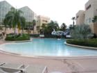 Inviting pool with beach area at Gaylord Palms Resort in Kissimmee Florida.