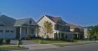 View of Model Homes inspired by Martha Stewart designs and KB Homes in Cary, NC.