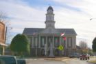 The Pittsboro Courthouse is at the center of downtown Pittsboro.  The traffic circle around the courthouse allows access to the various old-time downtown shopping areas as well as newer areas.