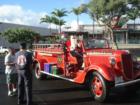 Historic fire engine preparing to give Santa a ride in Mililani Christmas Parade