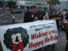 Mililani Neighborhood Watch program sports their new holiday banner.
